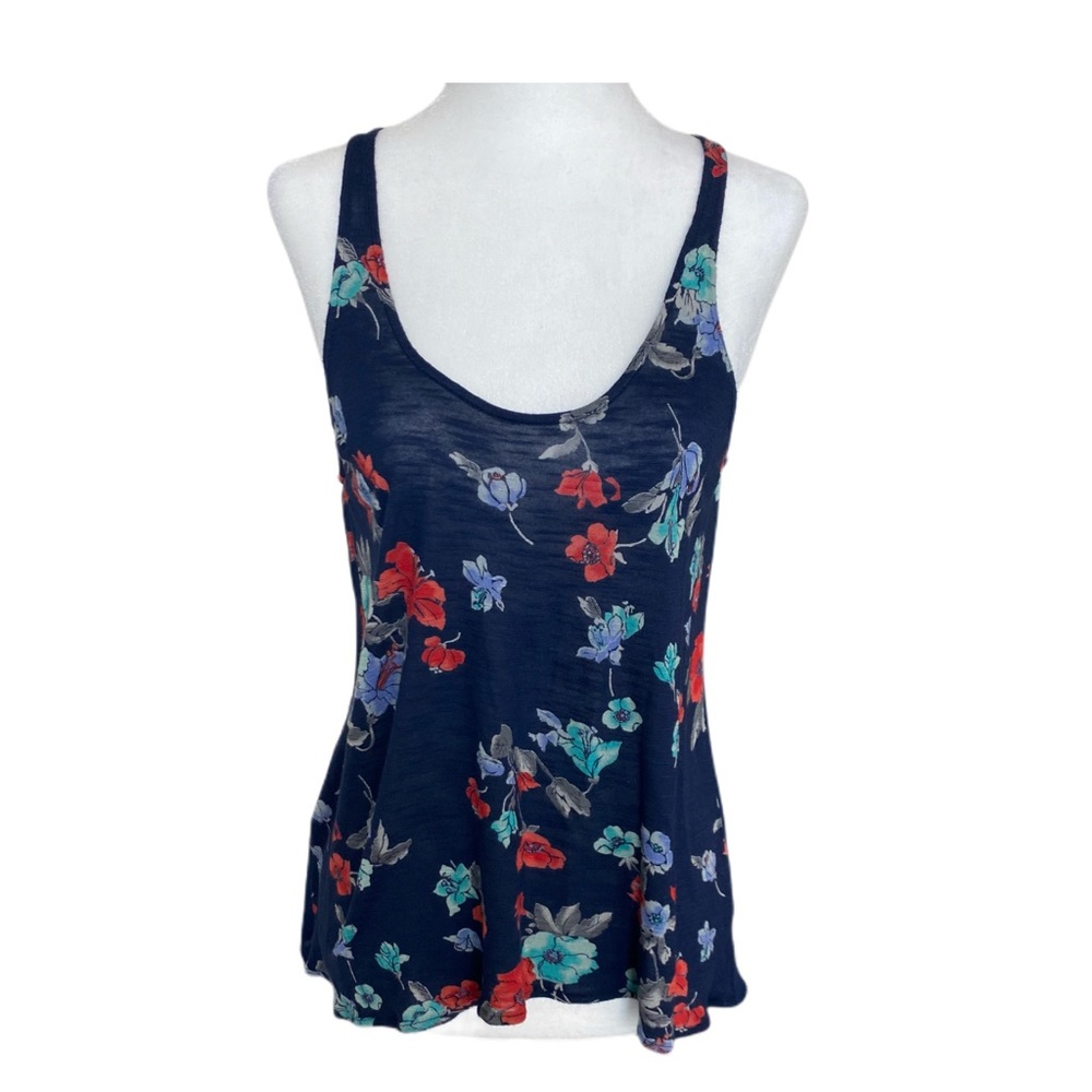 Urban Outfitters Silence + Noise Floral Tank Top with Sheer Back Size Small